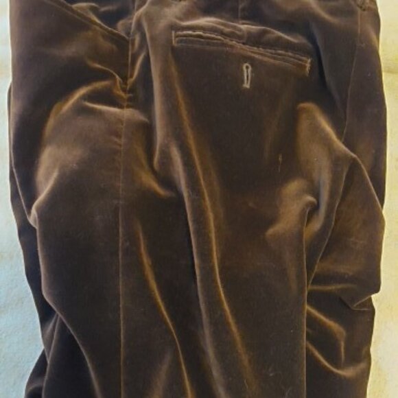 Velvet Trousers, DKNY, Brown, Straight Leg, Gorgeous, Luxurious - Picture 3 of 8